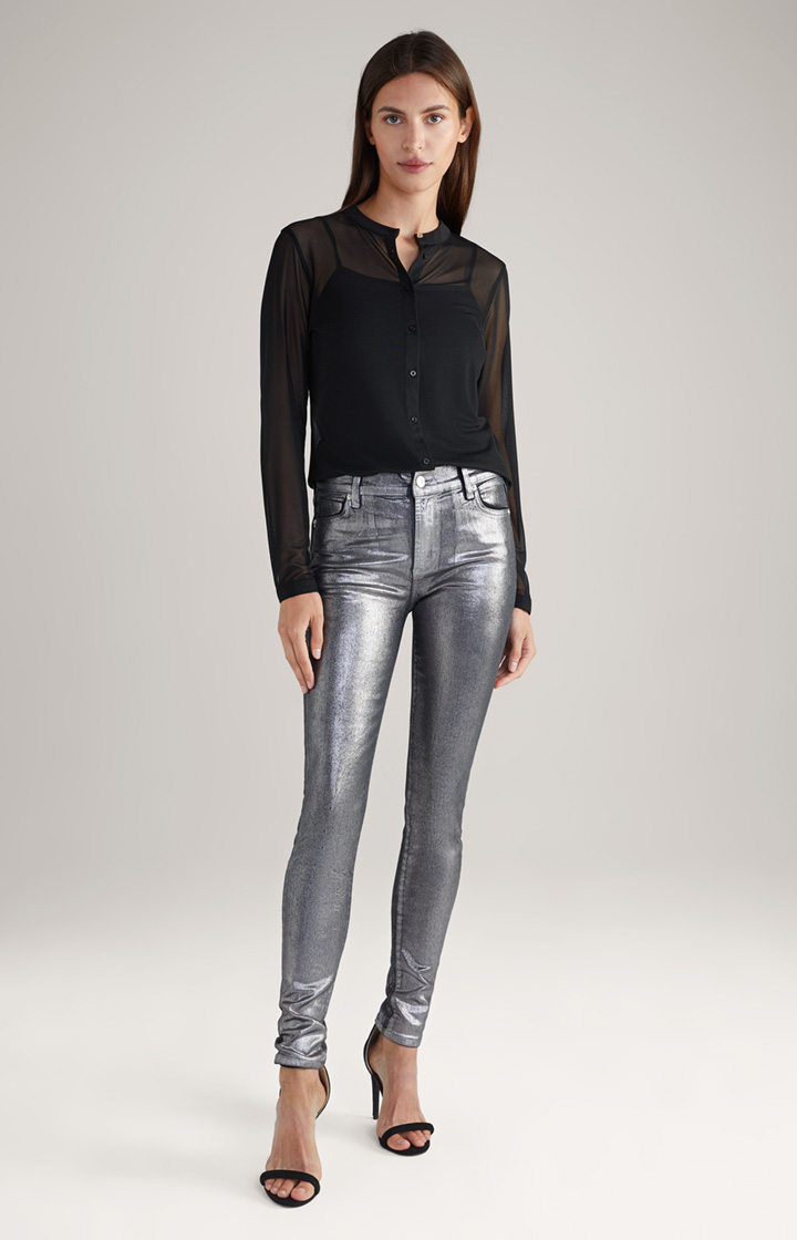 Jeans in Anthrazit-Silber