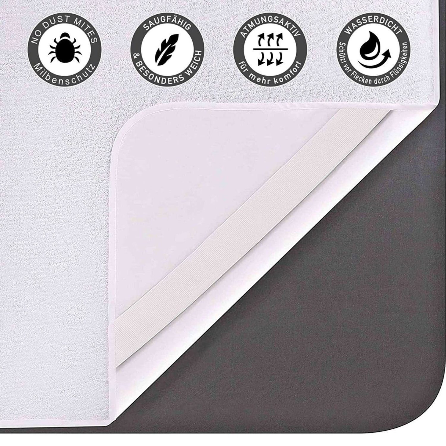 Matratzenschoner Matratzenauflage 90 x 200 - wasserdichte Matratzenschutz Baumwolle AMR HOME