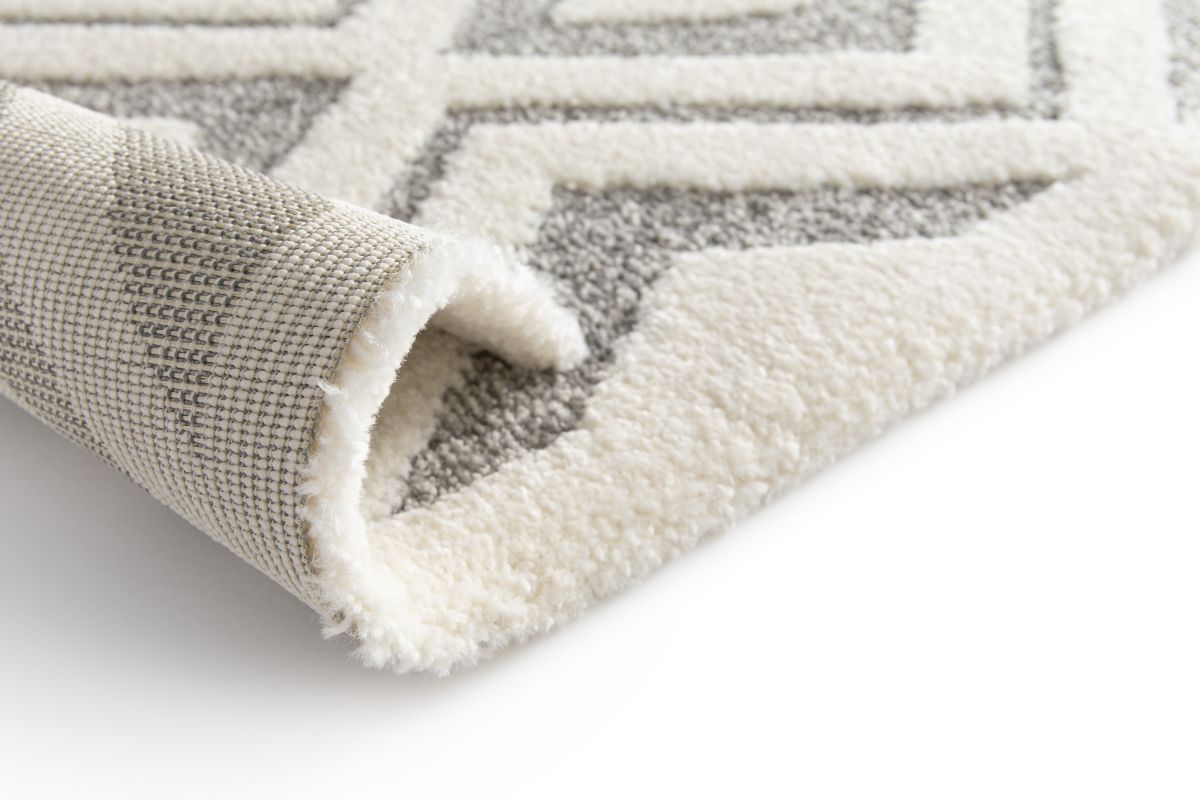Webteppich Cocoon braun-weiß 80 x 150 cm
