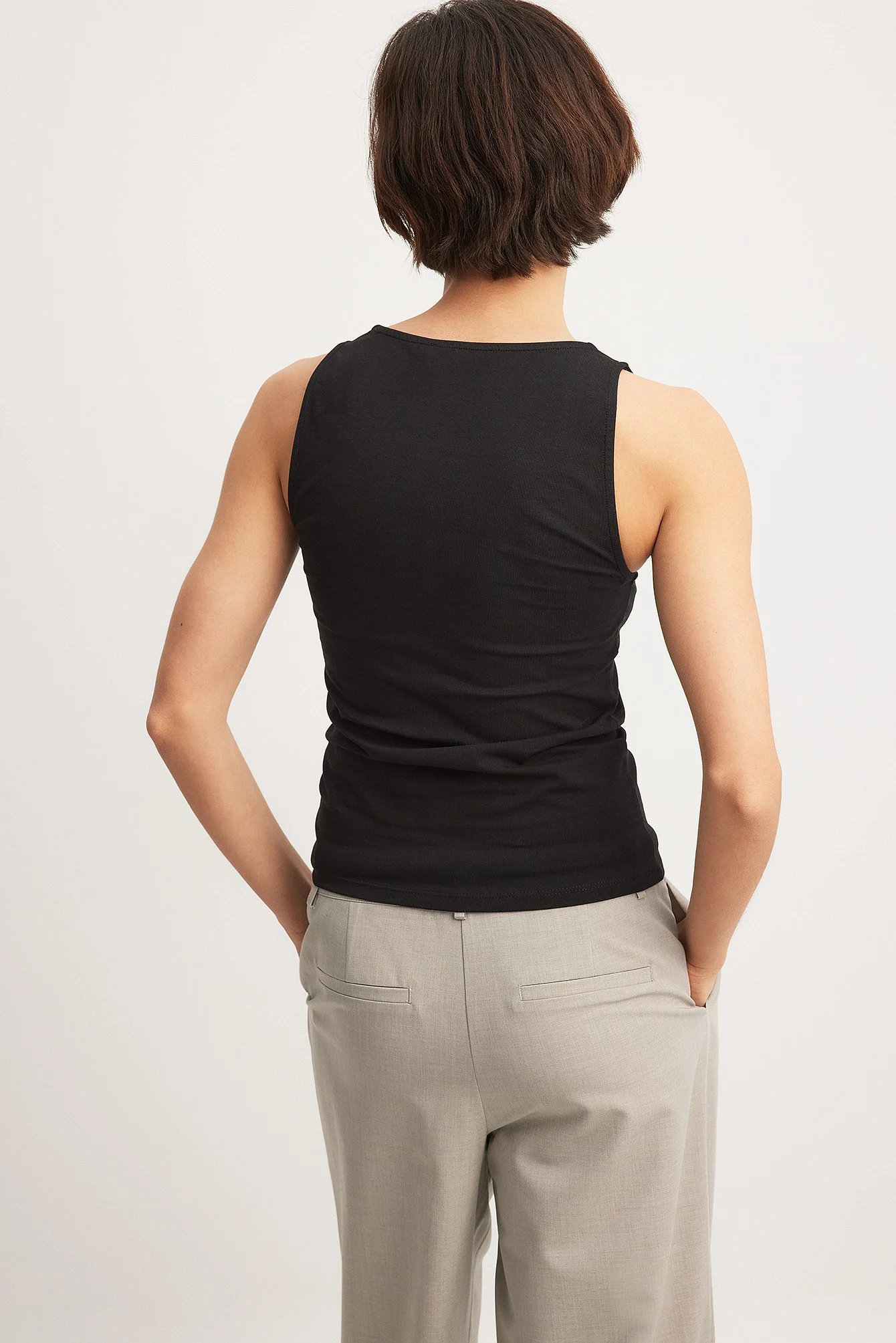 Tank-Top mit rundem Kragen