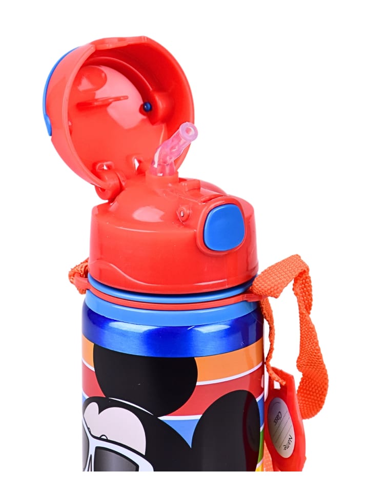 Disney Mickey Mouse Alu-Trinkflasche Mickey Mouse  mit Klappdeckel & Tragegurt 600 ml in Bunt günstig kaufen 22