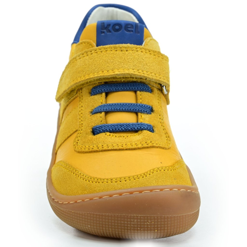Koel4kids Dylan Suede Yellow Barfußsneakers aus Leder 07M045.101-700
