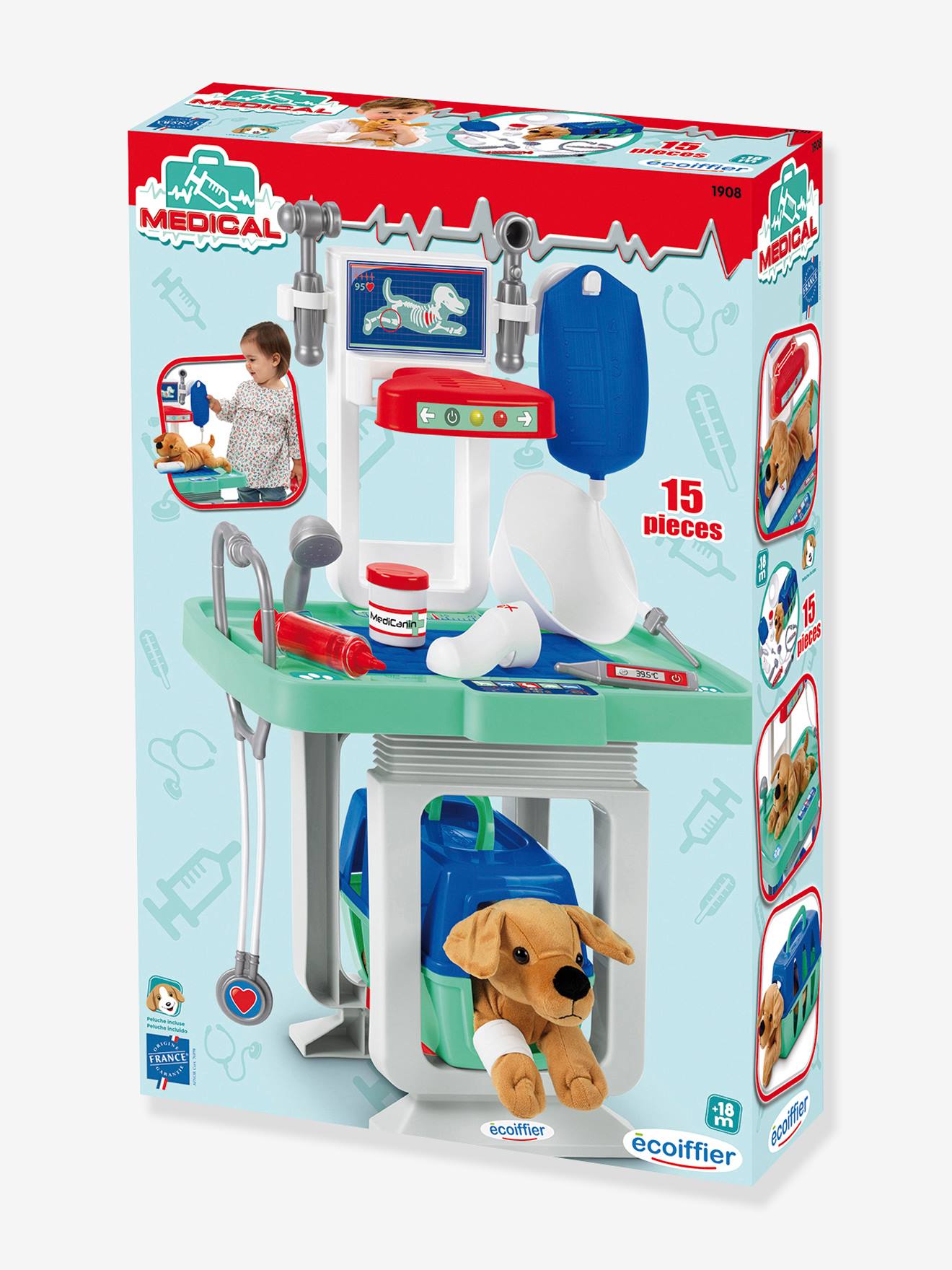 Ecoiffier Kinder Tierarztpraxis mit Plüschhund ECOIFFIER - grün