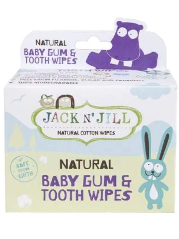 Jack'N'Jill Naturlige Baby Tyggegummi Vådservietter 25 stk.