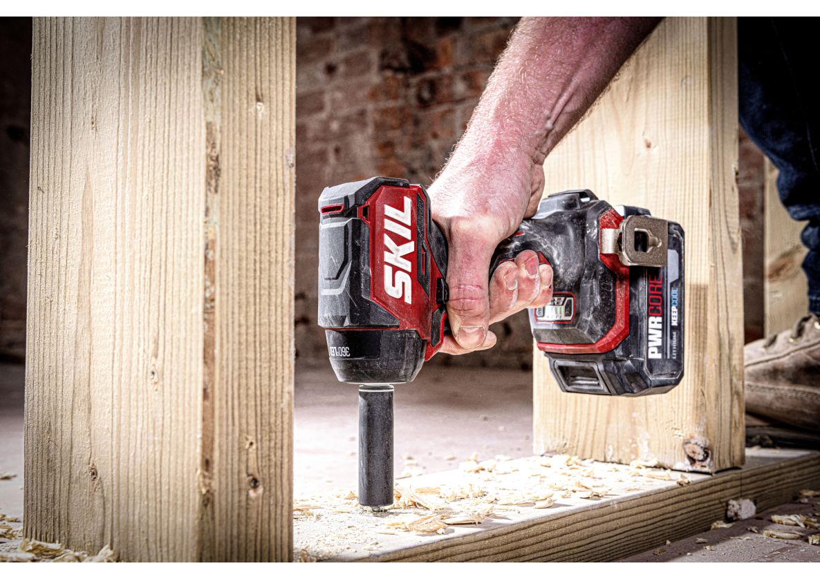 SKIL SD1E3265JA Slagmoersleutel 3/8â 20V Compact brushless 250Nm excl. accuâs en lader in koffer