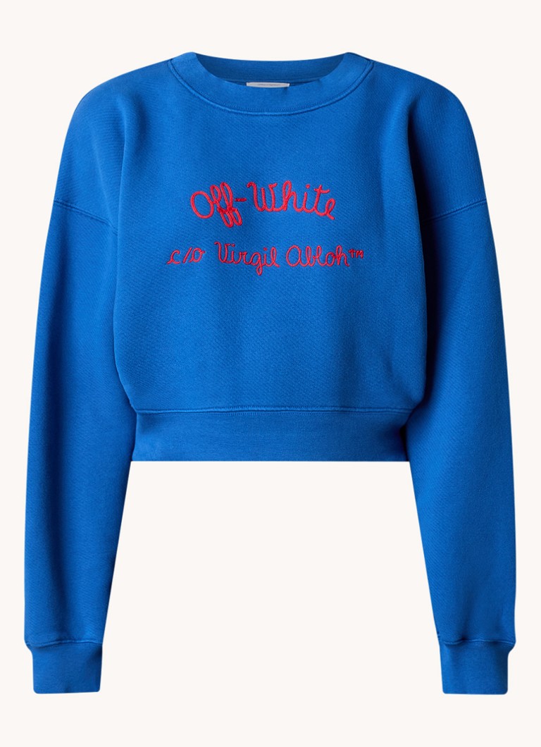 Tricou scurt Off-White cu logo brodat