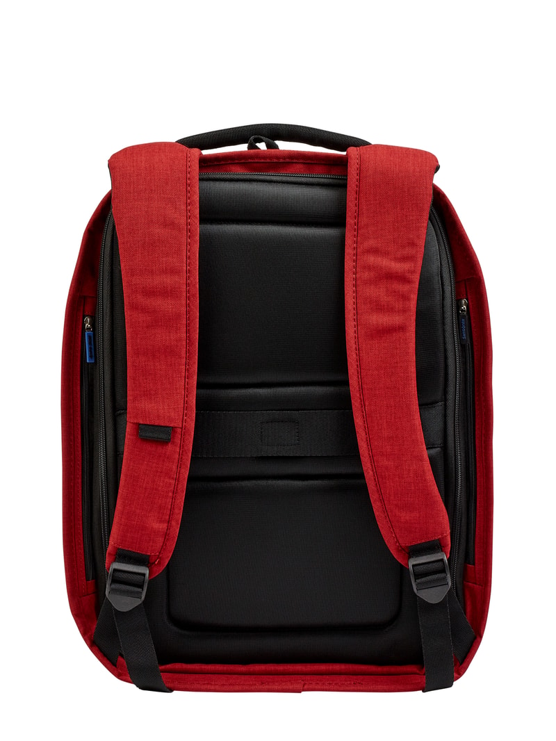 Rucksack mit gepolsterten Multimediafächern in rot