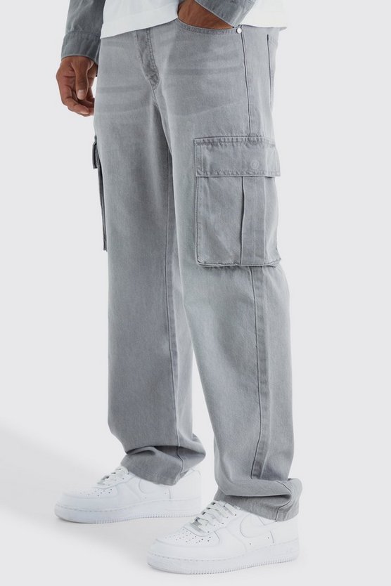 Lockere Cargo-Jeans