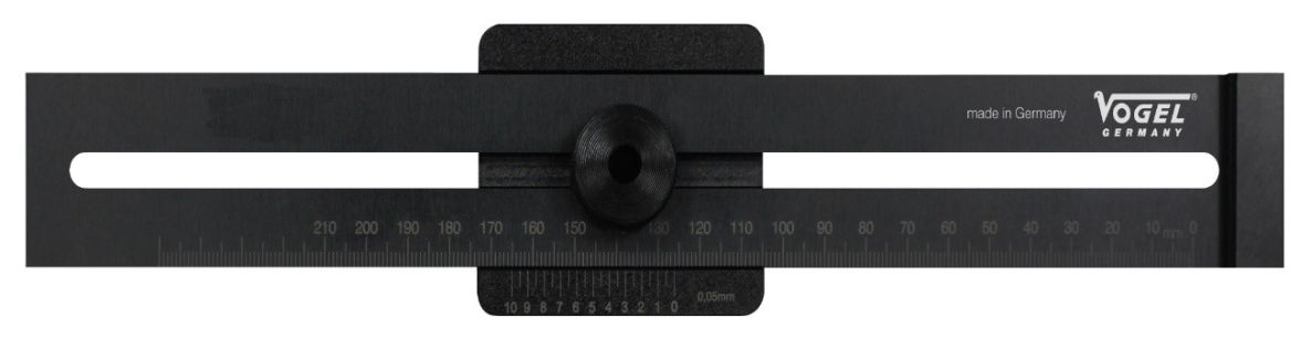 Vogel 336230 Linijka znakująca z hartowanego aluminium 200 mm, cięta laserowo