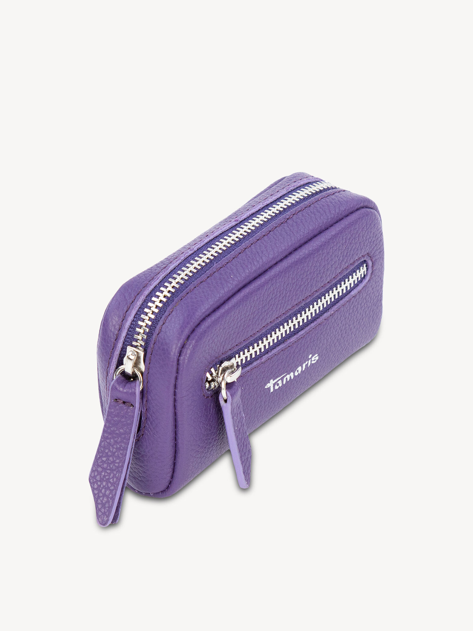 Étui à clés en cuir - mauve