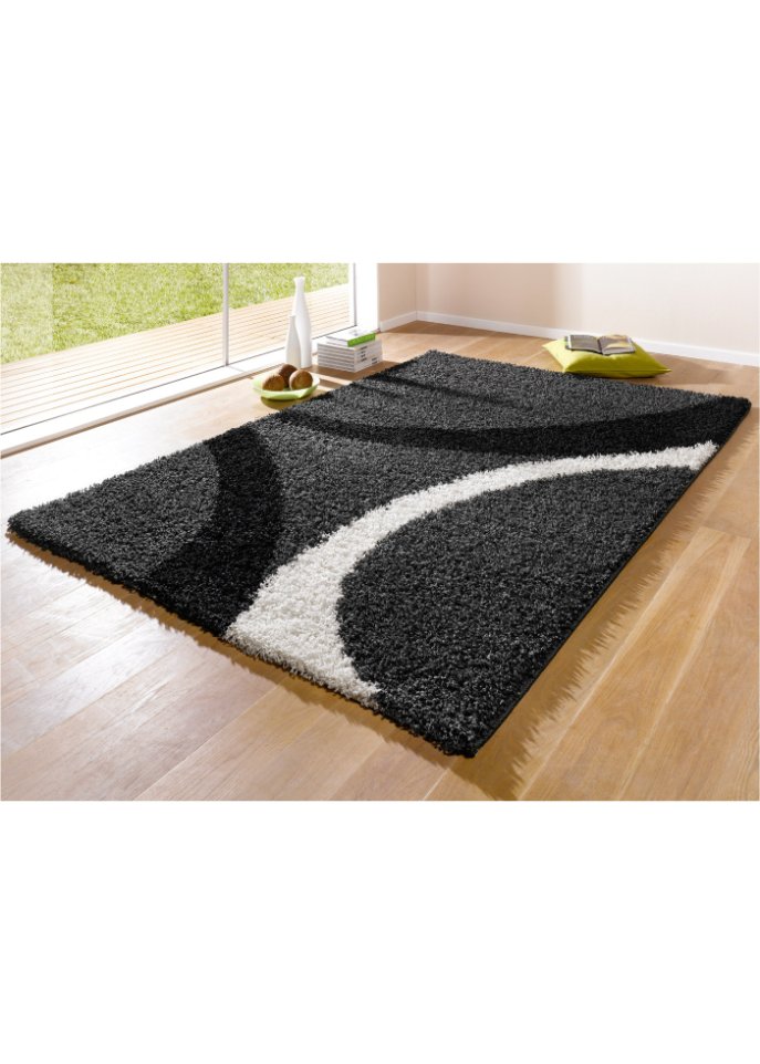 Hochflor Teppich mit modernem Muster