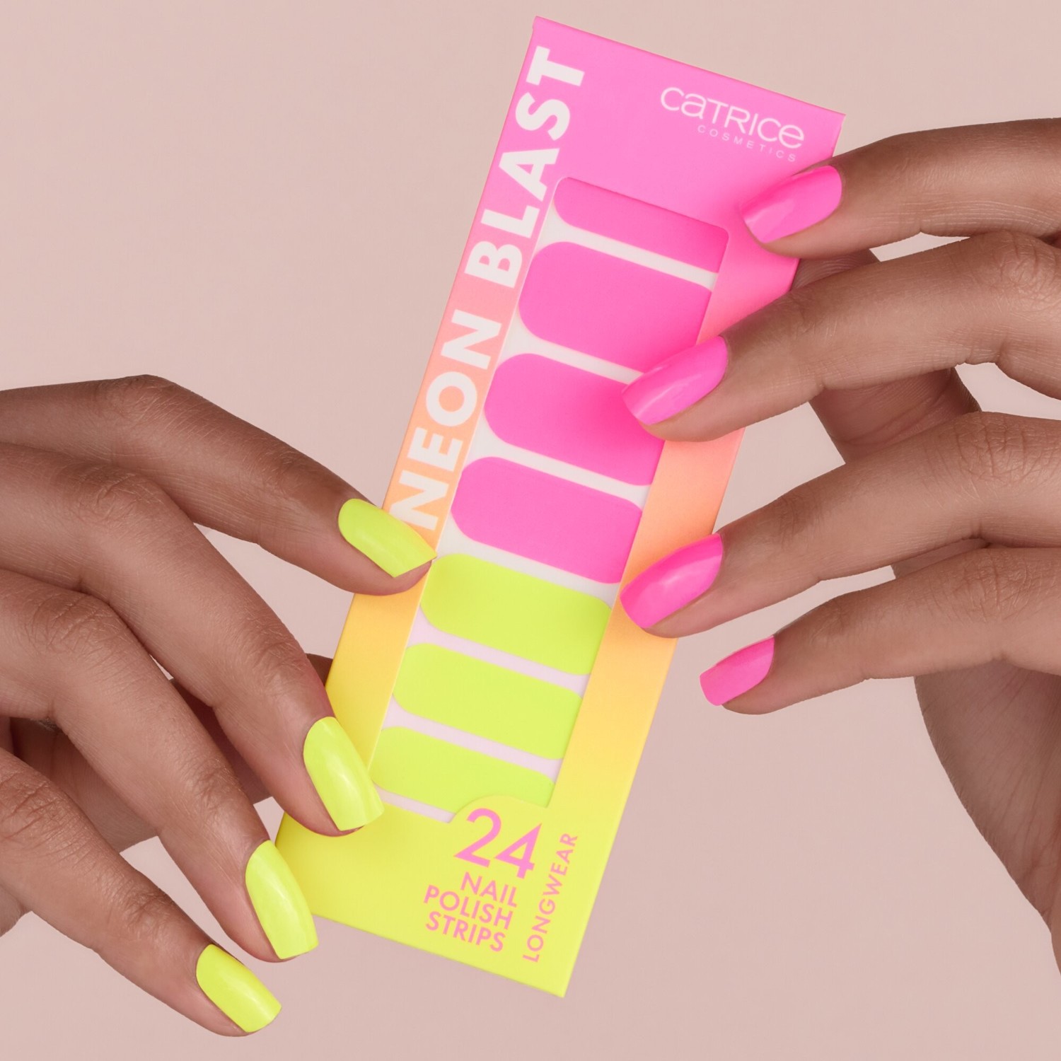 Catrice Neon Blast körömlakk csíkok lakk matrica csíkok