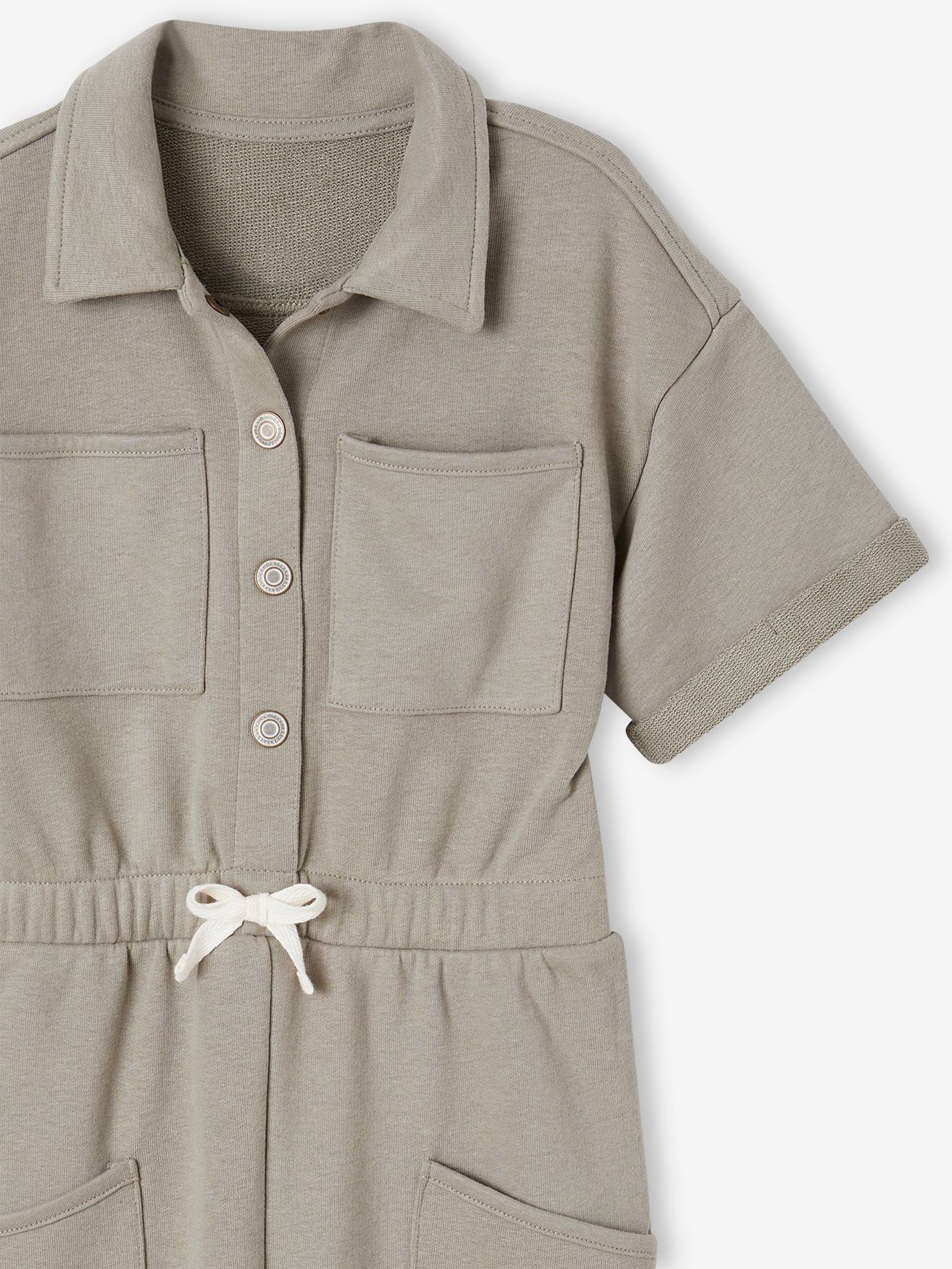 Vertbaudet Mädchen Jumpsuit aus Sweatware Oeko-Tex - khaki