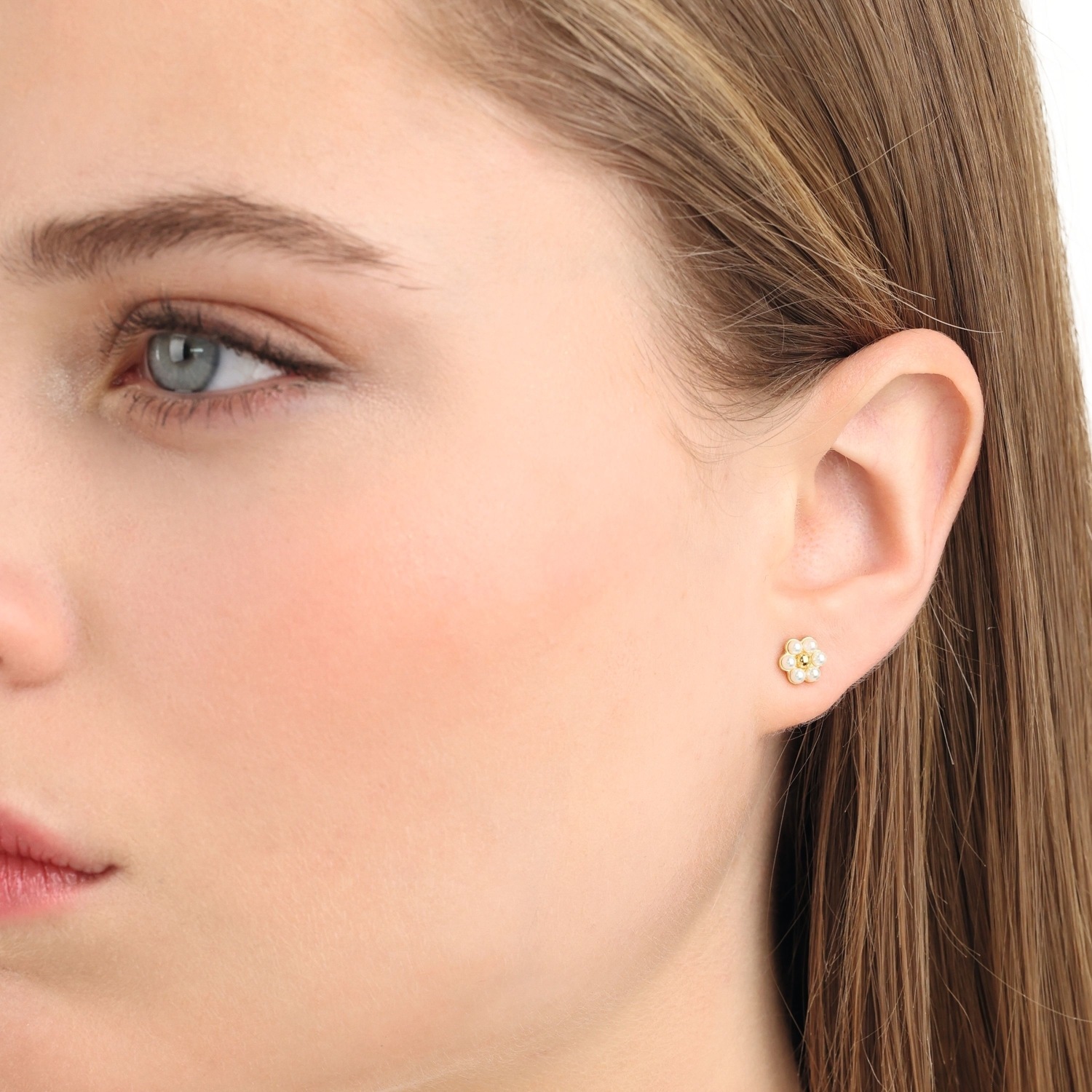 Ohrstecker für Damen. 925 Sterling Silber | Blume