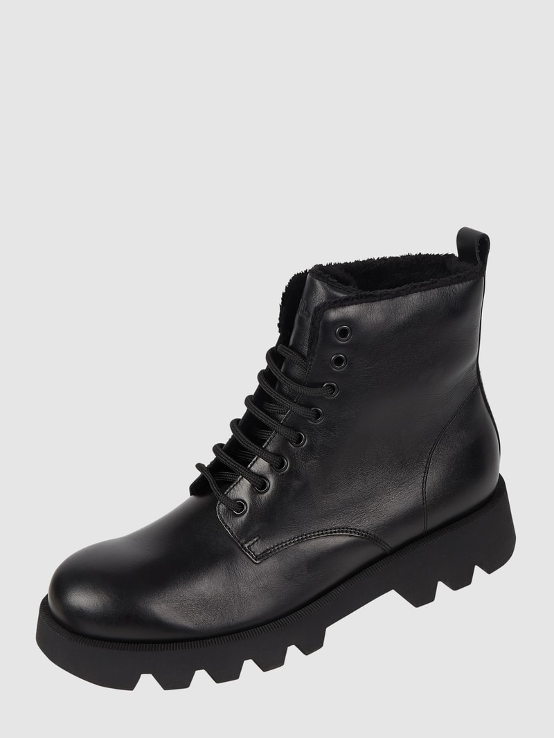 Boots aus Leder in schwarz