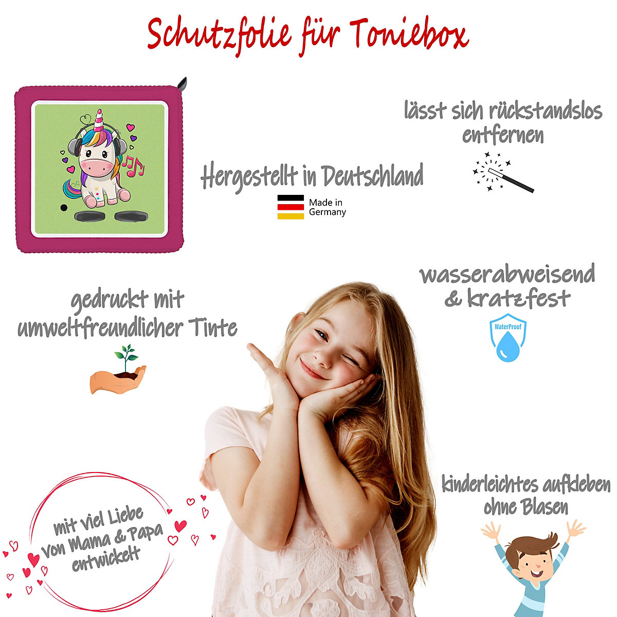 Schutzfolie für Toniebox, Dekofolie für Toniebox, Toniebox Aufkleber