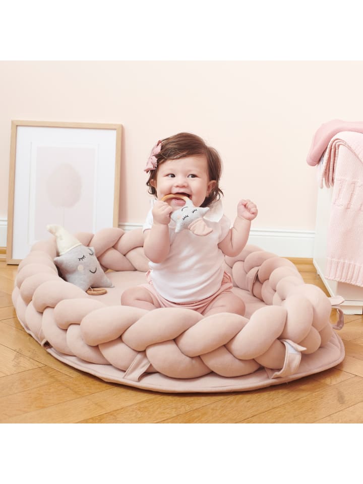 nordic coast company  Baby Nest geflochten Rosa günstig kaufen onesize