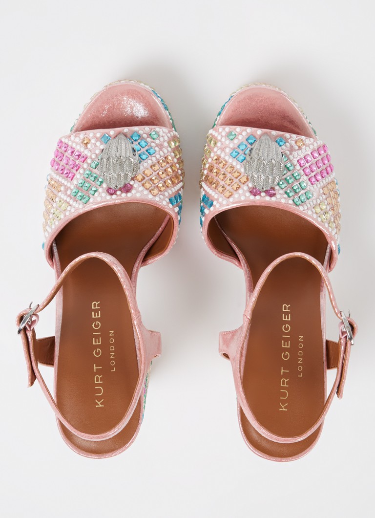 Sandali con plateau Kensington di Kurt Geiger con strass