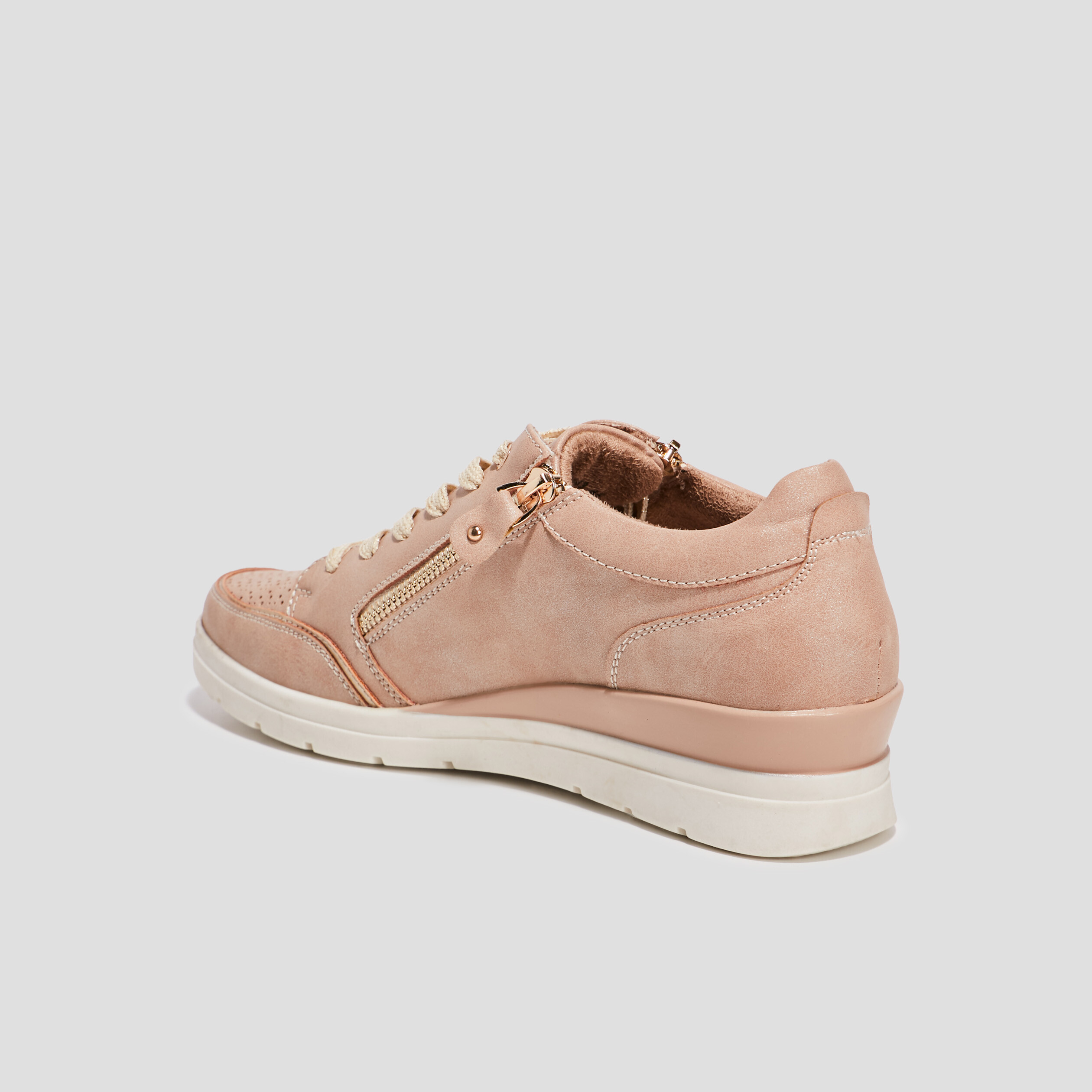 Tennis à lacets zippées rose femme | La Halle