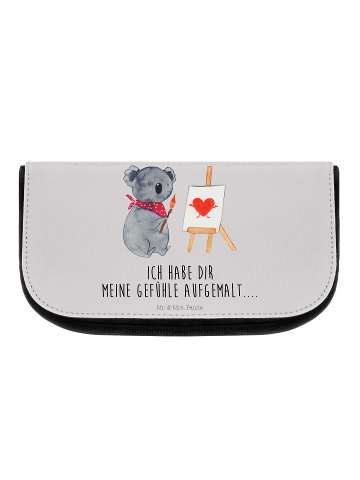 Mr. & Mrs. Panda Kosmetiktasche Koala Künstler mit Spruch in Grau Pastell günstig kaufen onesize