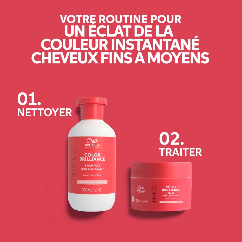 Wella Invigo Color Brilliance Shampoing Cheveux colorés fins à moyens Shampoing