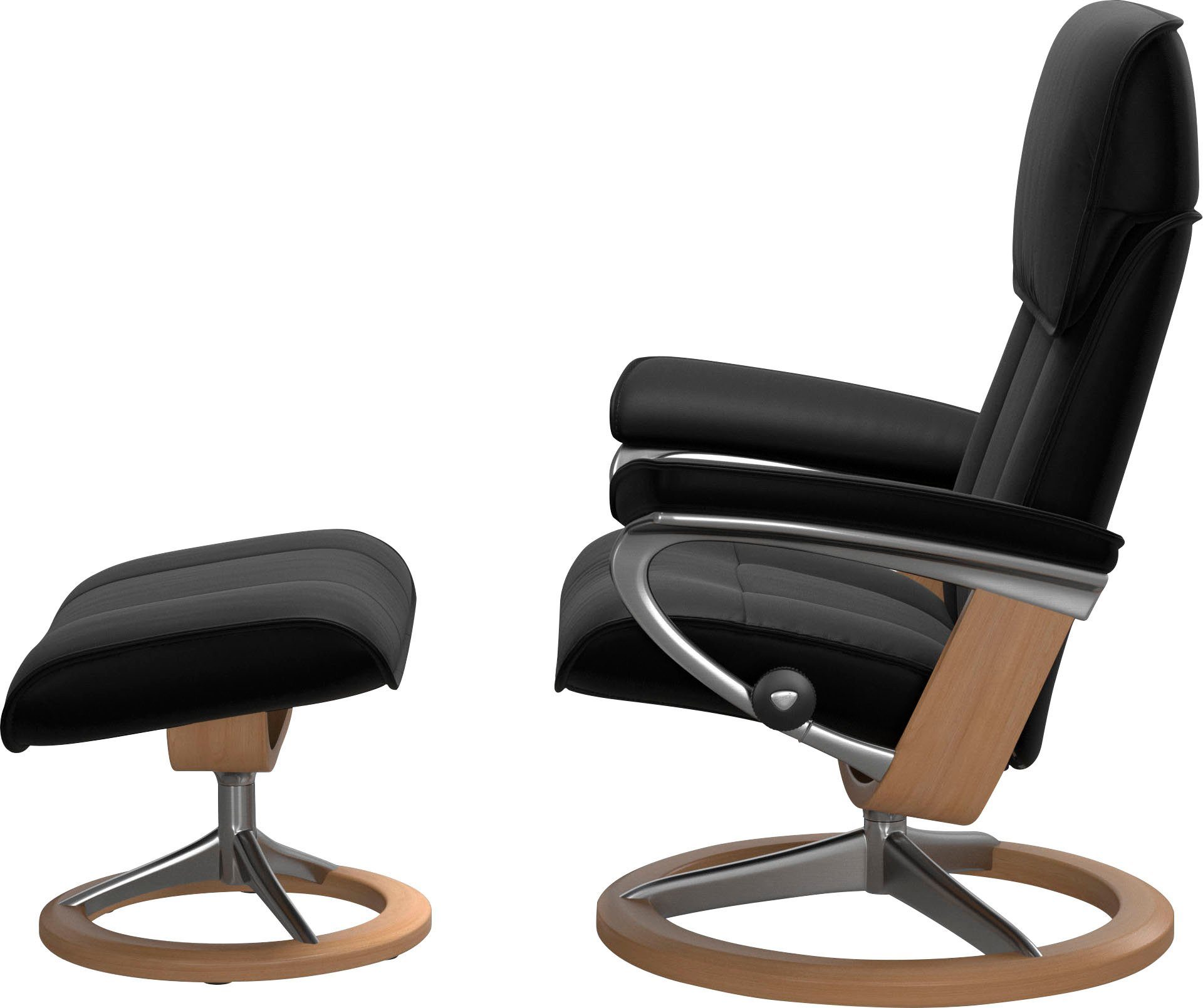Stressless® Relaxsessel Admiral (Set, Relaxsessel inkl. Hocker), mit Signature Base, Größe M & L, Gestell Eiche