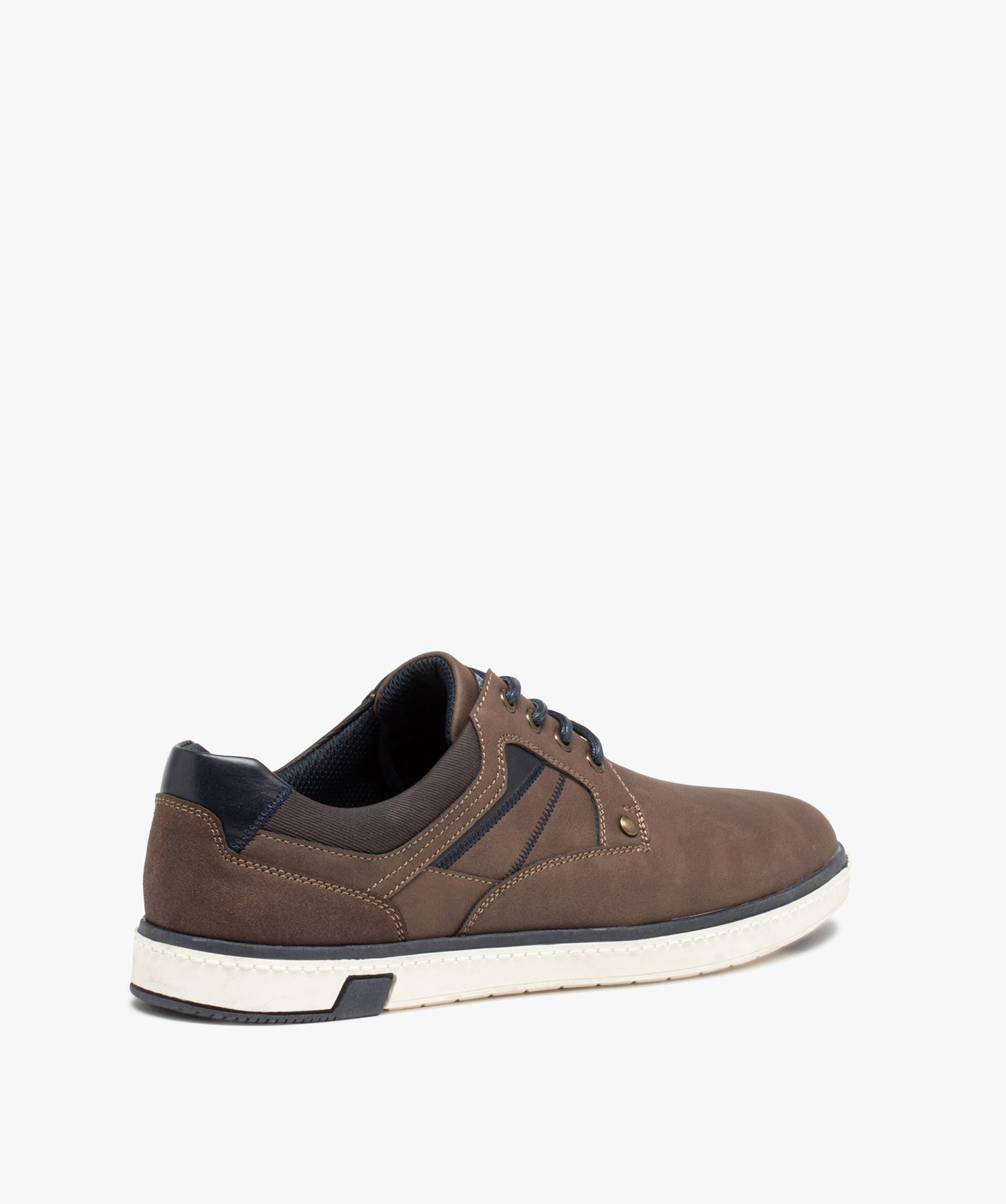 Derbies style tennis à semelle contrastée homme marron | GEMO