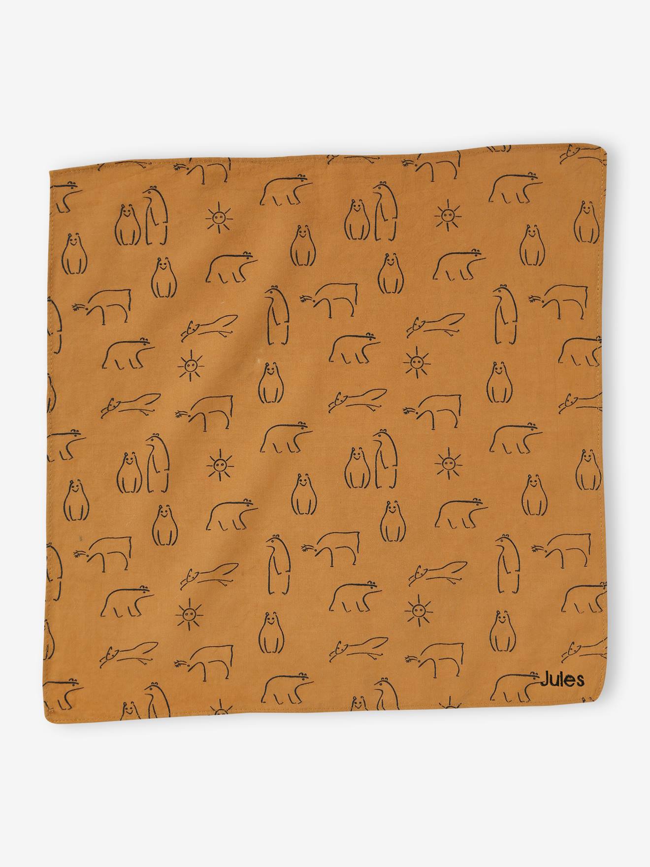 Foulard animaux personnalisable bébé garçon bronze