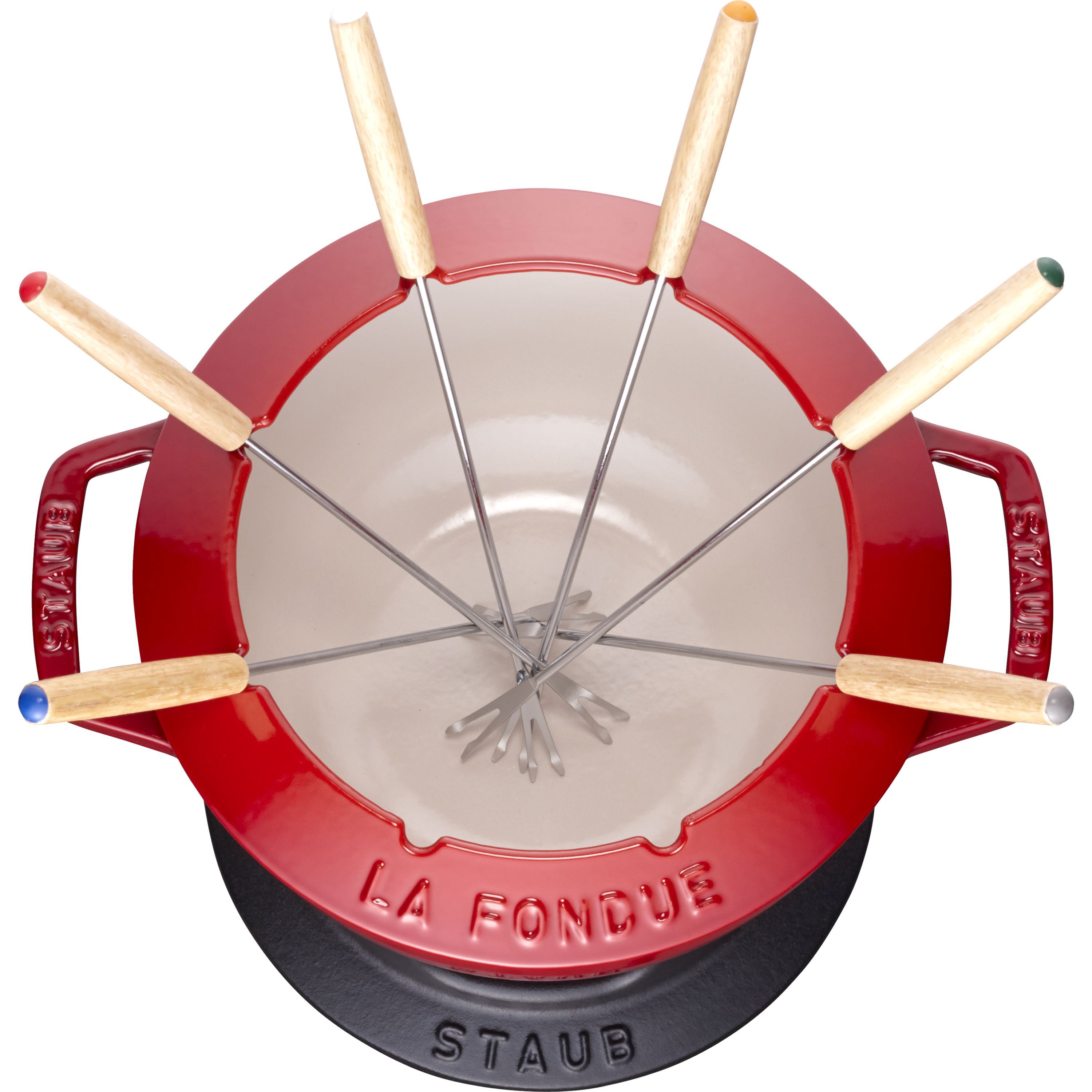 Fondue Set 20 cm, Kirsch-Rot