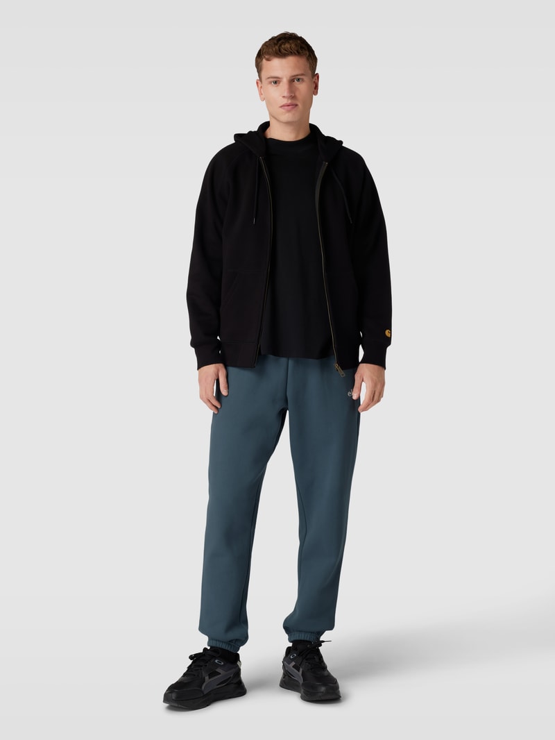 Sweatpants mit elastischem Bund in rauchblau