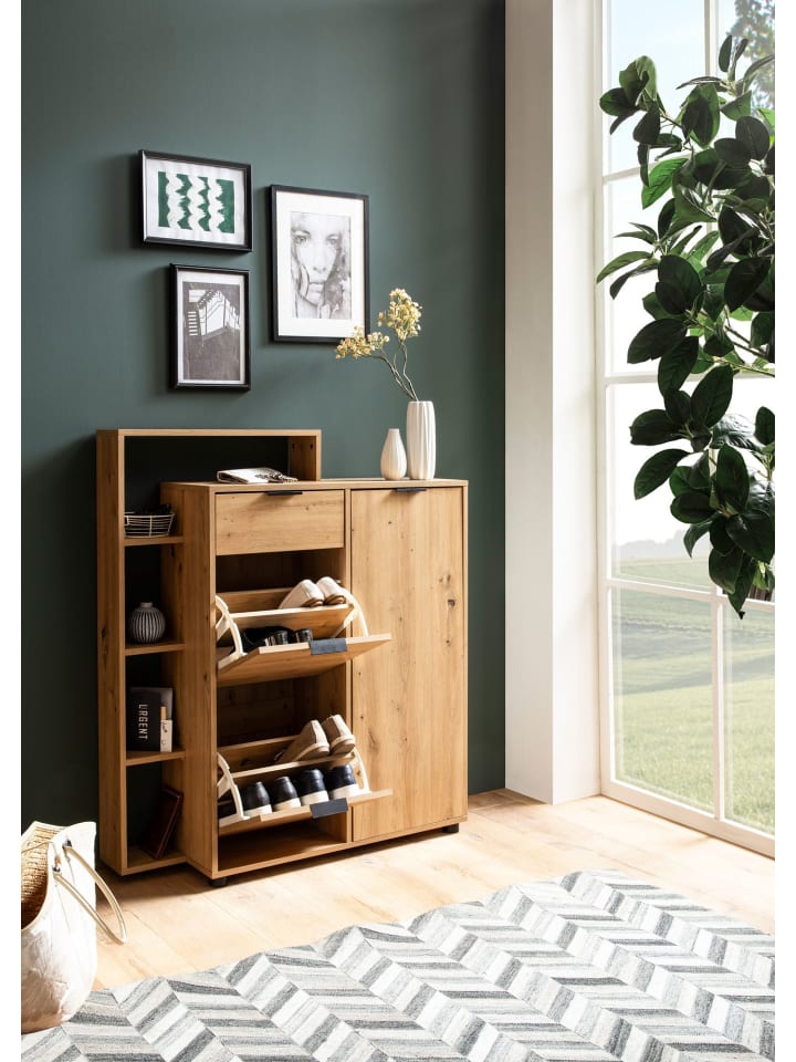 KADIMA DESIGN Schuhschrank Eiche-Dekor 98x110x30 cm Schuhkipper Geschlossen, günstig kaufen onesize