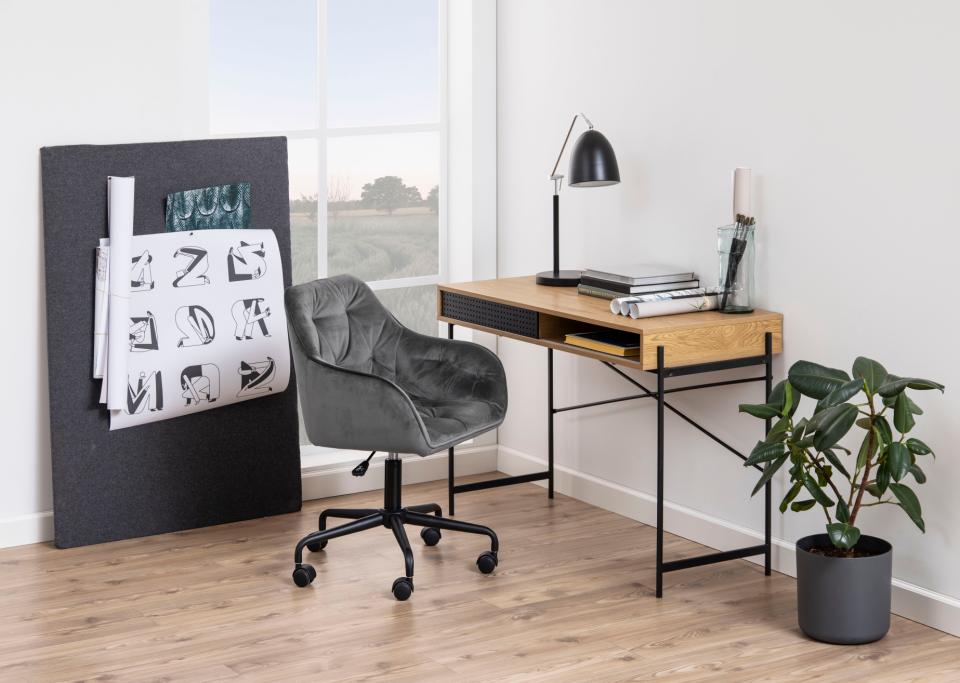 Bürostuhl Brooke Samt Grau