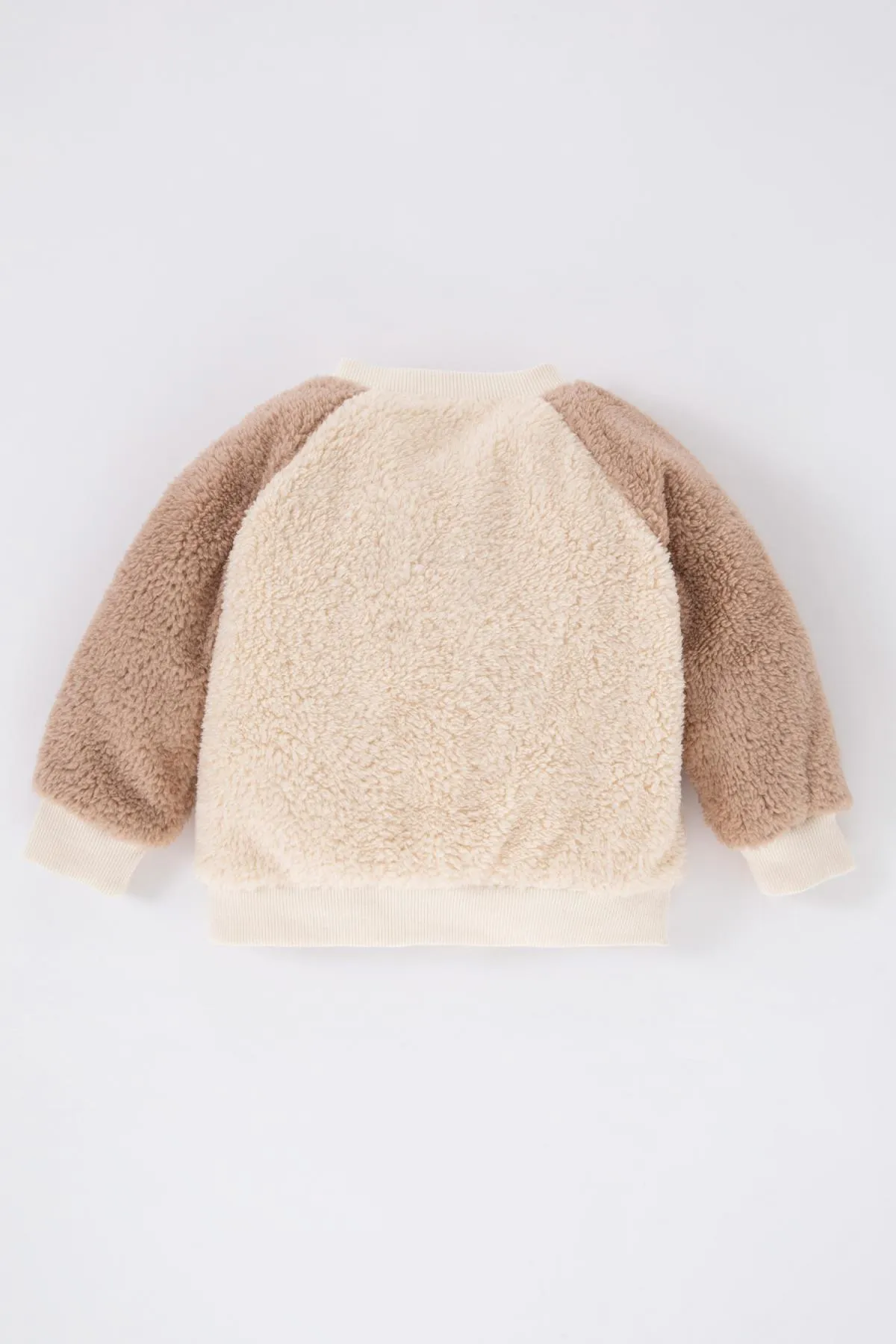 DeFacto  Bestickter Bomber-Cardigan aus Welsoft-Plüsch mit College-Kragen für Babys