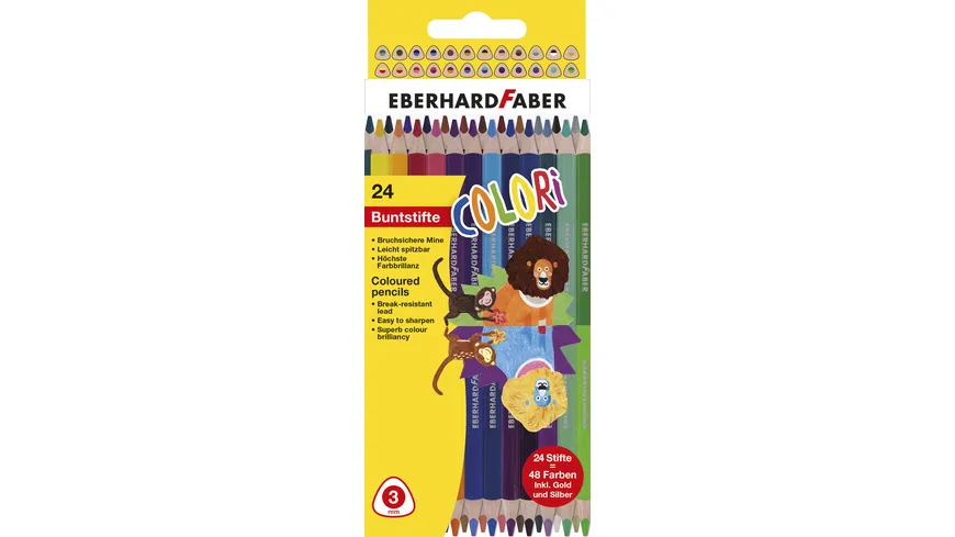 EBERHARD FABER Farbstift Buntstift Duo 24er Kartonetui