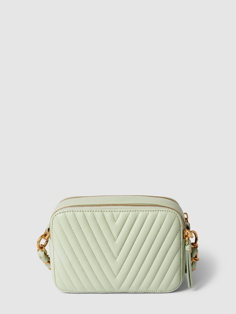Umhängetasche mit Ziernähten Modell 'ELLA' in mint