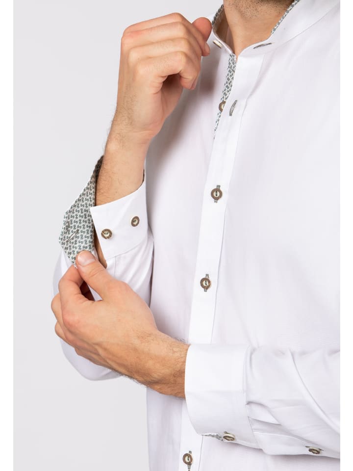 Stockerpoint Stockerpoint Trachtenhemd Raffa in weiss-grün günstig kaufen