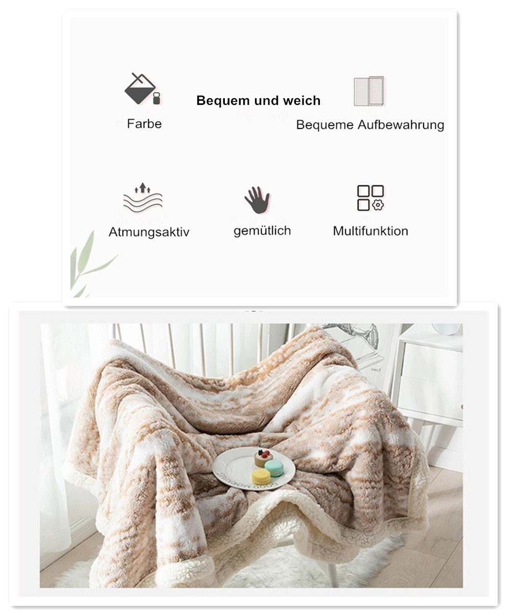 Wohndecke Wohndecke, Kuscheldecke,100/150/160CM Mikrofaser-Decke Wohndecke, XDeer, Wendedecke Sofadecke Tagesdecke Wohndecke Warm Decke