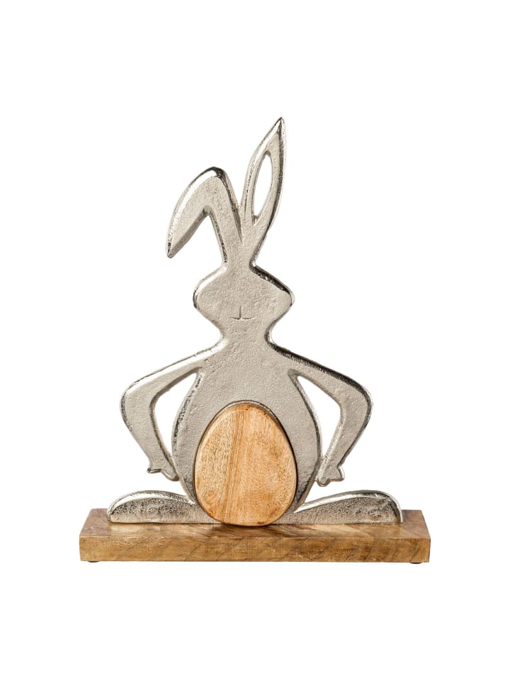 Creativ home Deko-Osterhase in silber günstig kaufen onesize