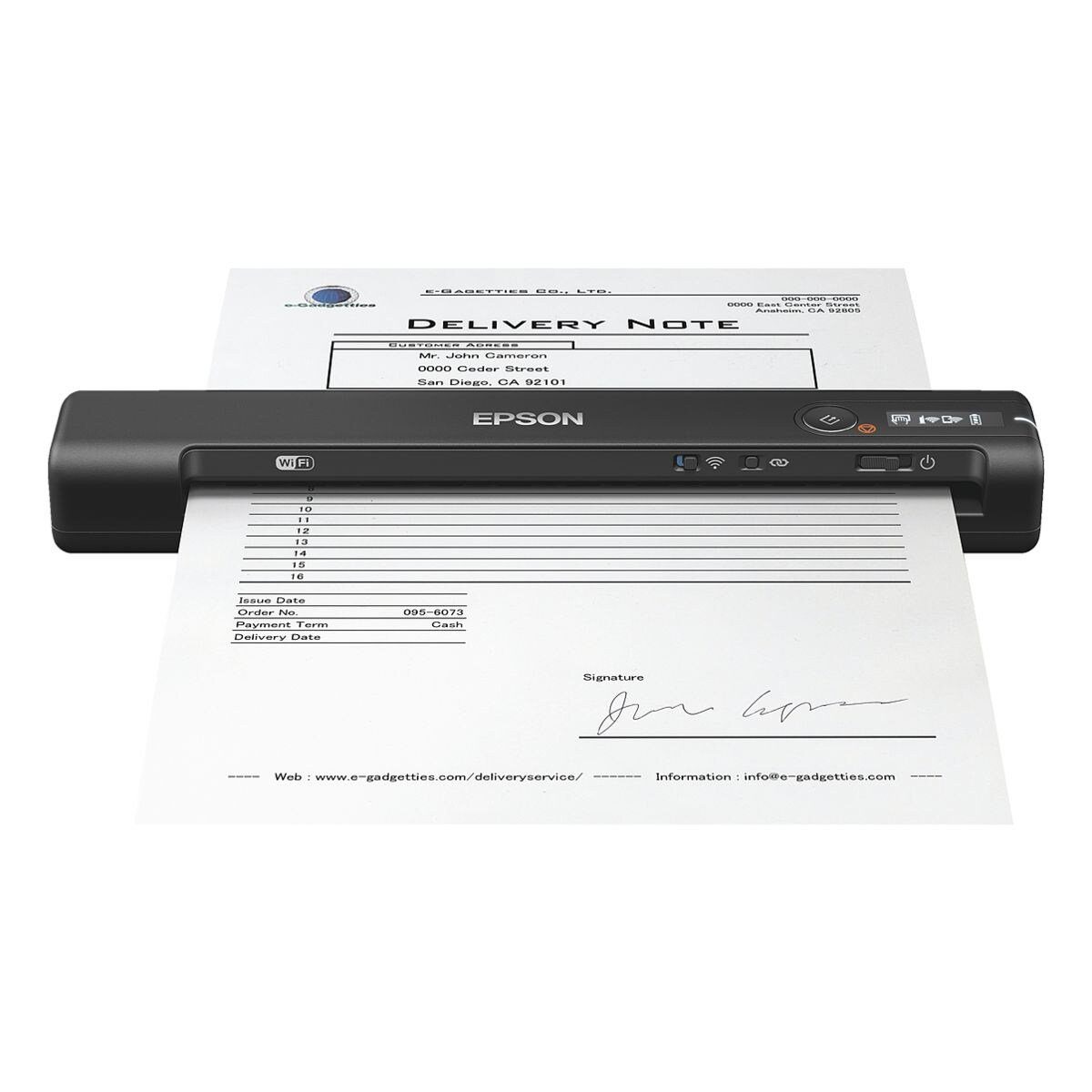 Epson WorkForce ES-60W Scanner, (4 Sek./ Seite, mit Wi-Fi Direct)