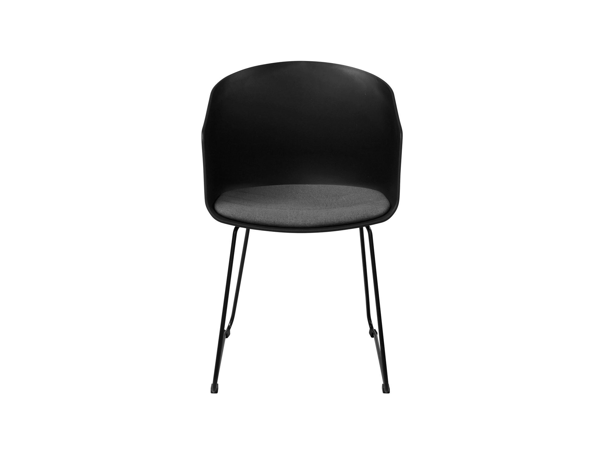 Moebel-Eins Schalenstuhl, MARRY Schalenstuhl, Material Kunststoff, schwarz/grau