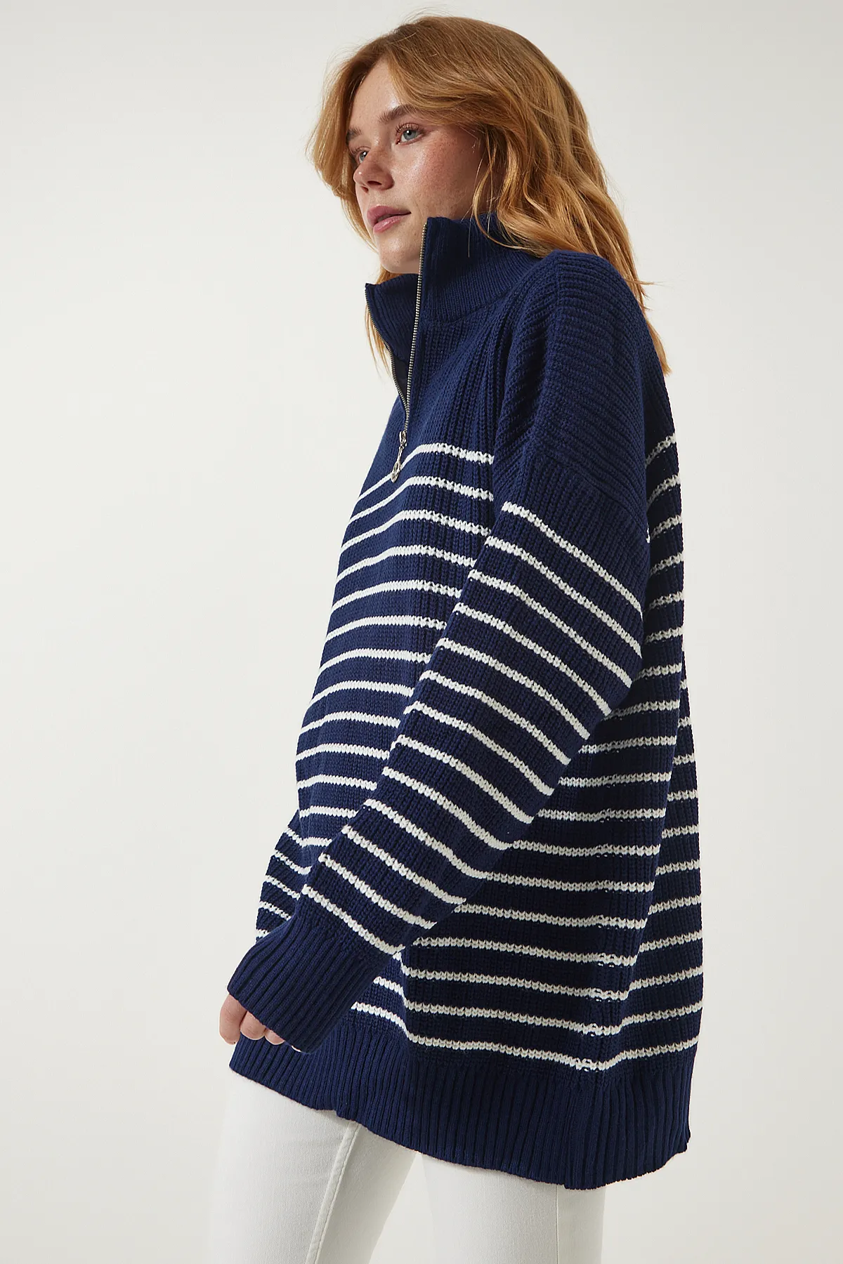 Happiness İstanbul  Pullover - Dunkelblau - Regular Fit