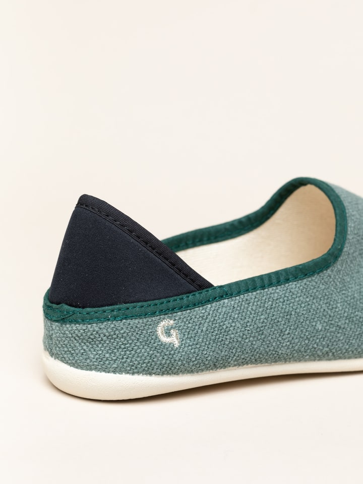 Gottstein Hausschuh Linen Slip-On in grün günstig kaufen