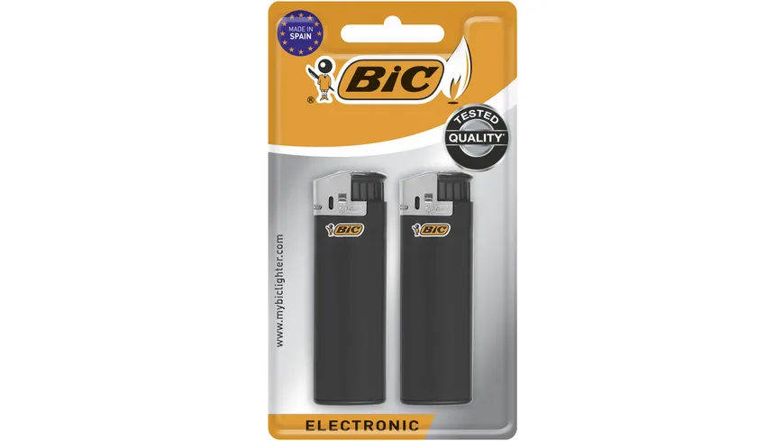BIC Maxi Electronic Feuerzeuge - Schwarz 2er Pack