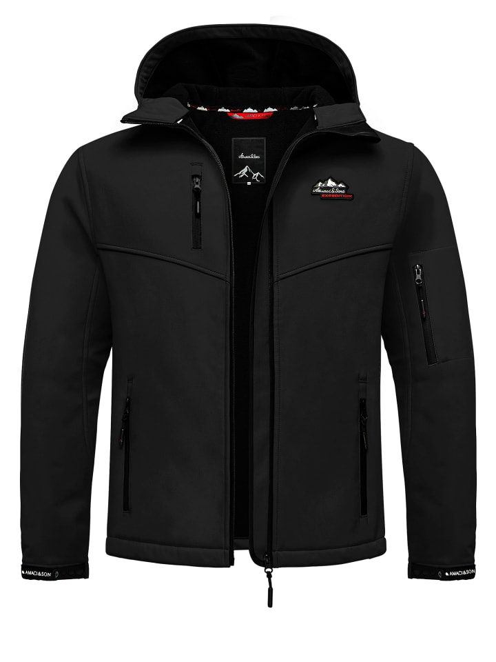 Amaci&Sons Softshelljacke Greeley in Schwarz günstig kaufen