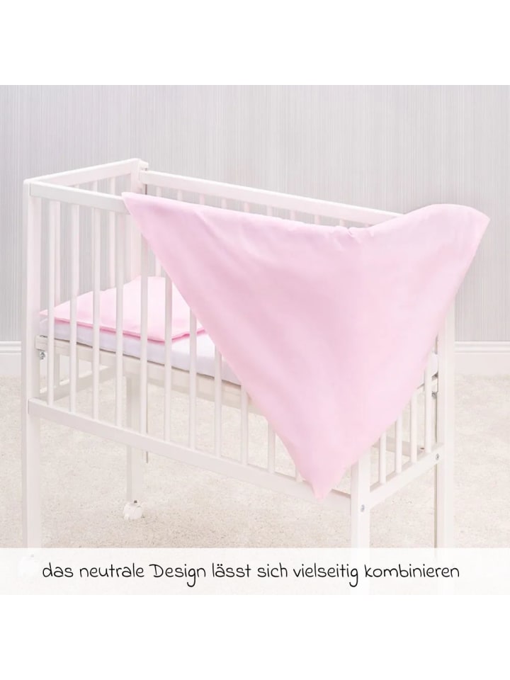 Makian Bettwäsche 80 x 80 cm - Uni Rosa in rosa günstig kaufen onesize