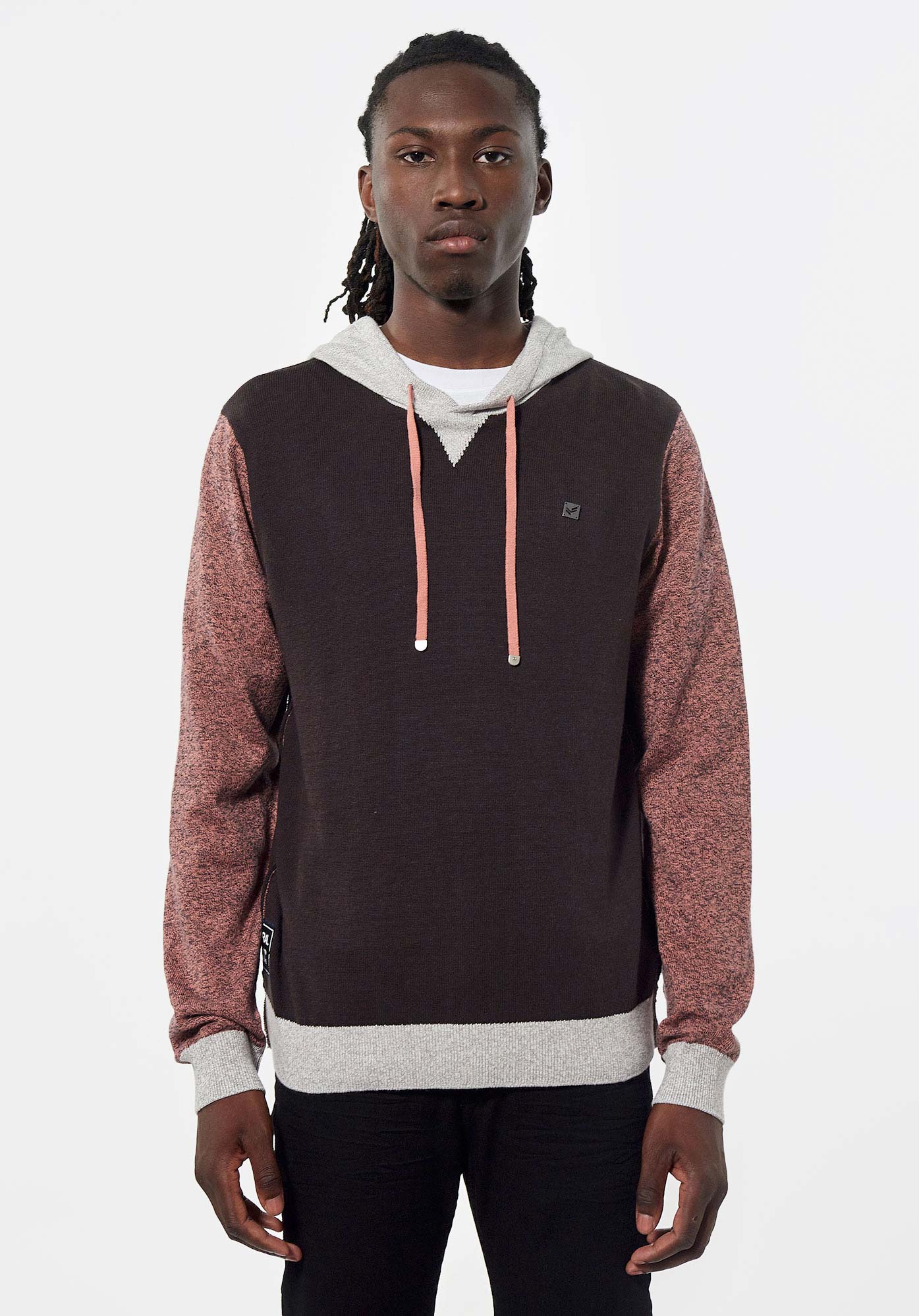 SHEIK  Pull marron à capuche Homme