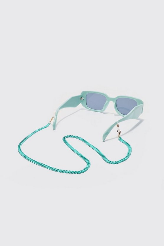 Grüne Plastik Sonnenbrillen-Kette mit mattem Finish