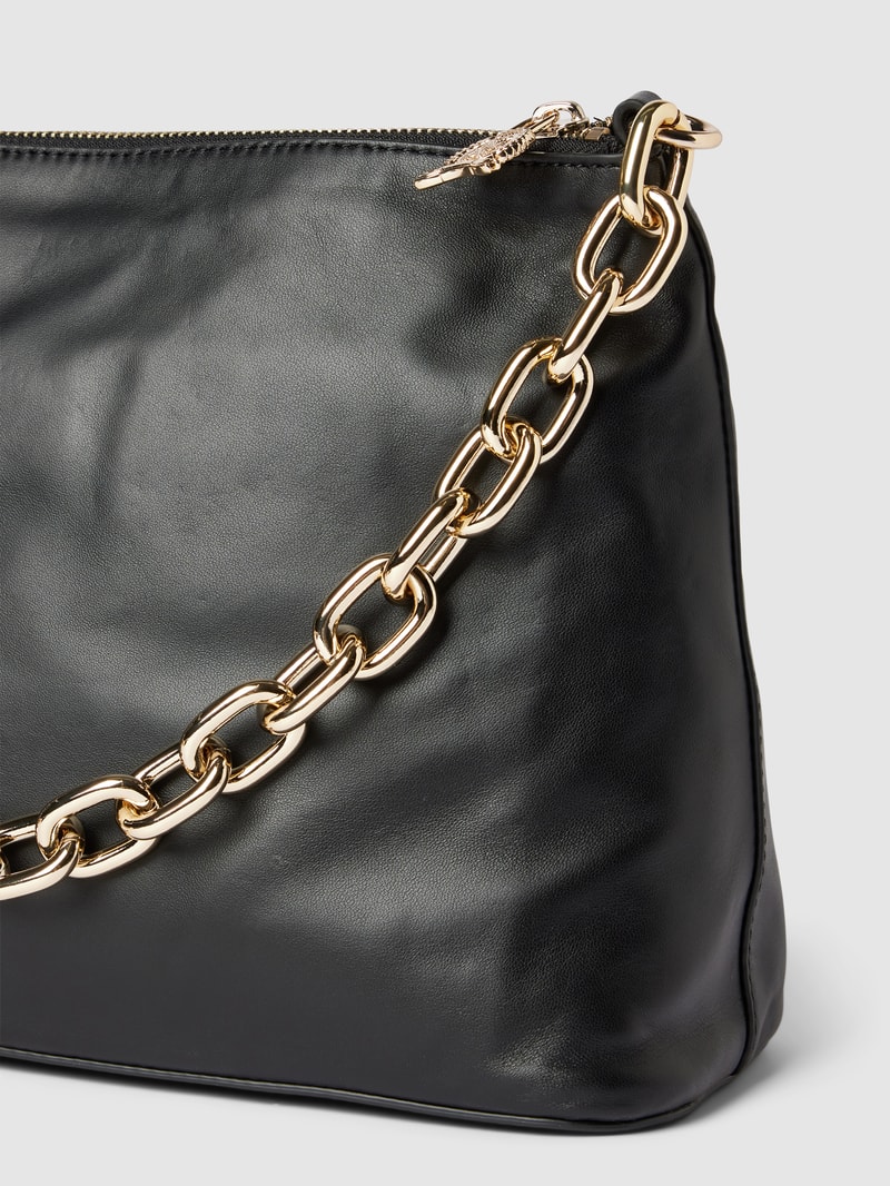 Handtasche mit Henkel in metallic in schwarz