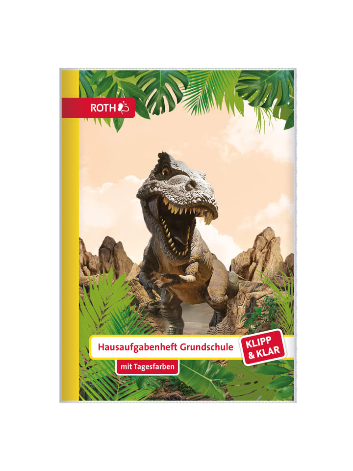 ROTH Klipp&Klar Grundschulaufgabenhefte, Tyrannosaurus in Grün günstig kaufen onesize
