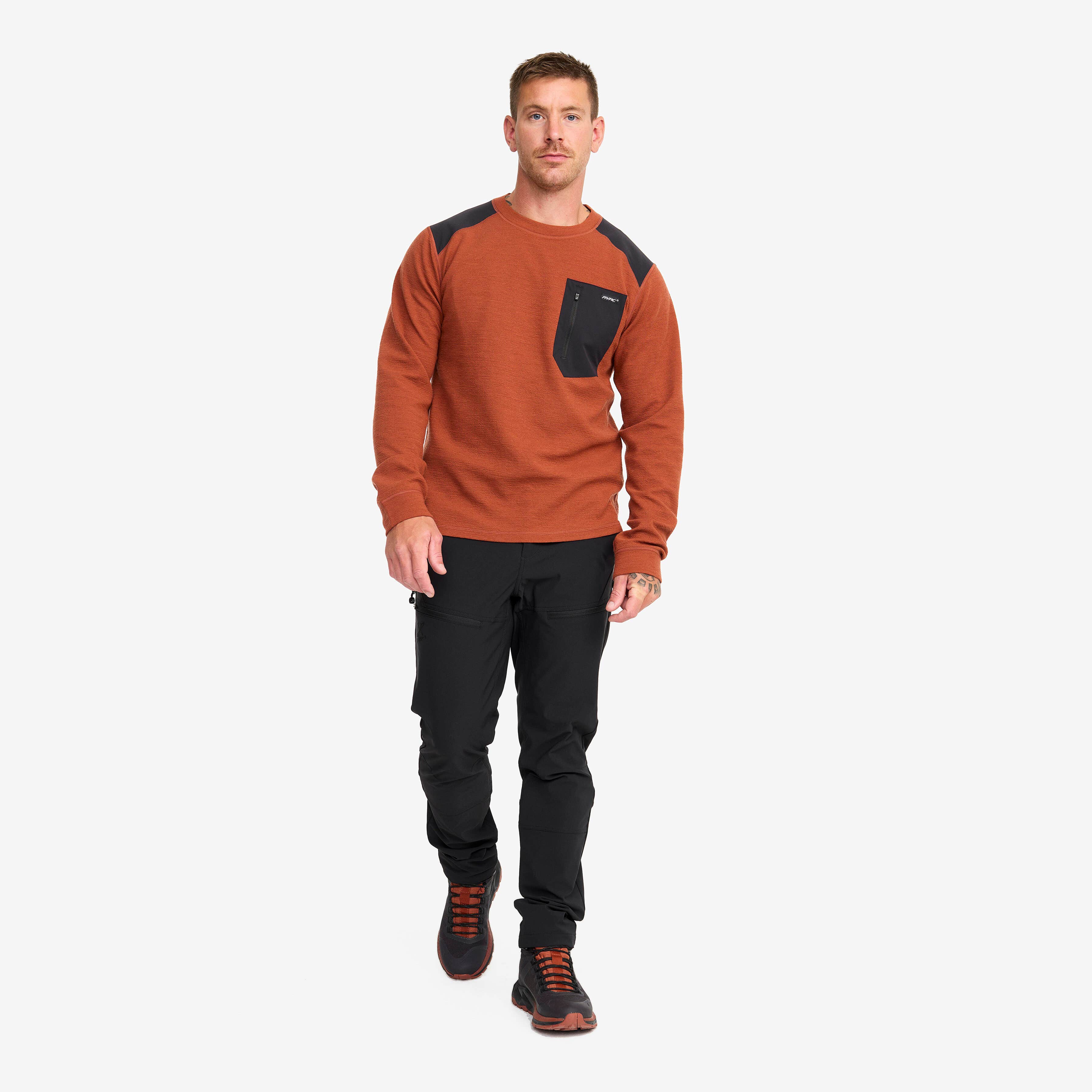Wool Sweater Homme Rusty Orange
